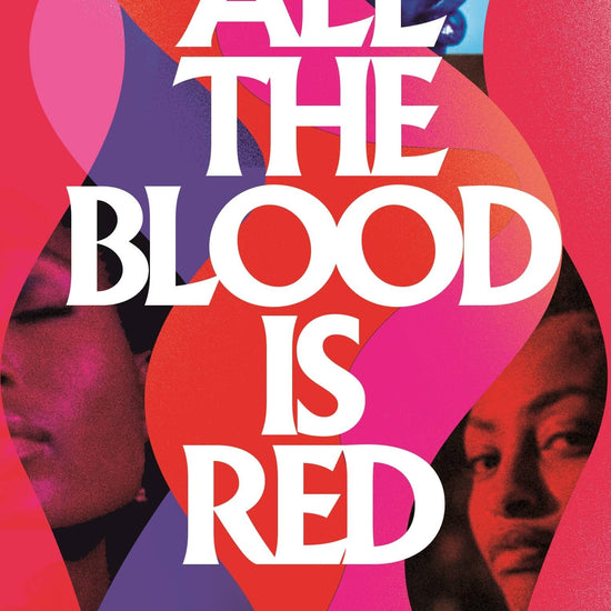 Book cover of 'All the Blood is Red' by Leone Ross with abstract shapes and faces.