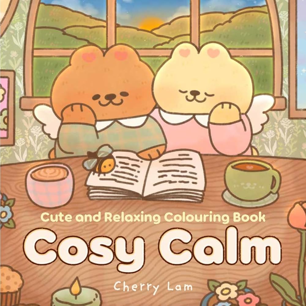 Cosy Calm: Cute and relaxing colouring book cover image