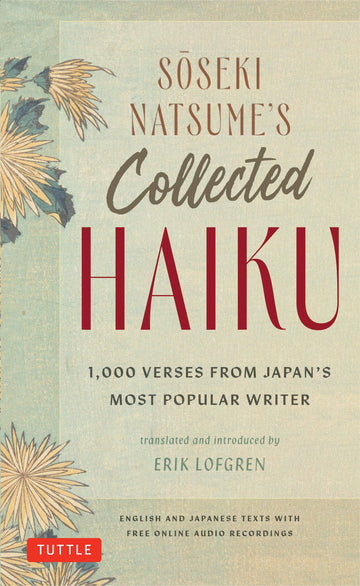 Book cover of 'Säoseki Natsume's Collected Haiku' with floral designs and text.