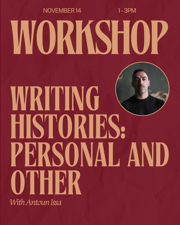 Workshop: Writing Histories with Antoun Issa