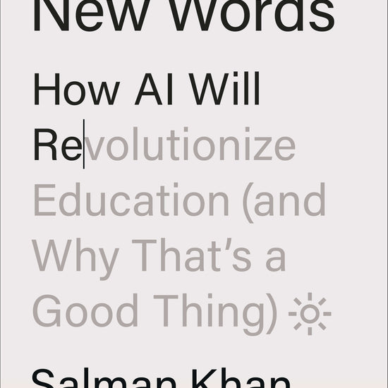 Book cover of 'Brave New Words' by Salman Khan with a gradient white to yellow background