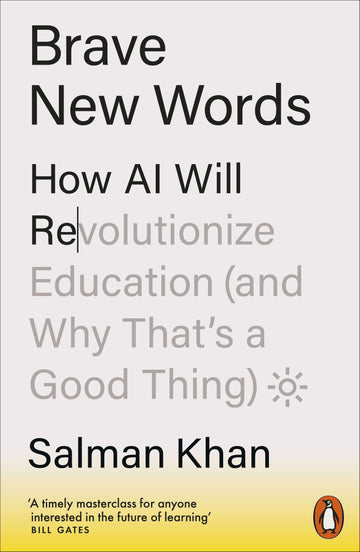 Book cover of 'Brave New Words' by Salman Khan with a gradient white to yellow background