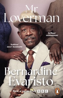 Book cover of 'Mr Loverman' by Bernardine Evaristo featuring a man in a hat and suit