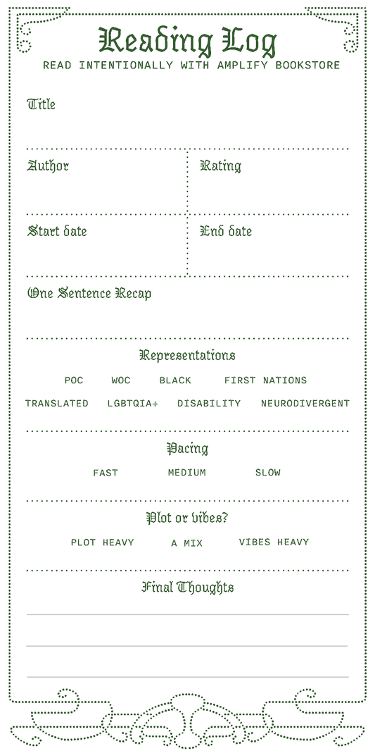 Intentional Reading Log