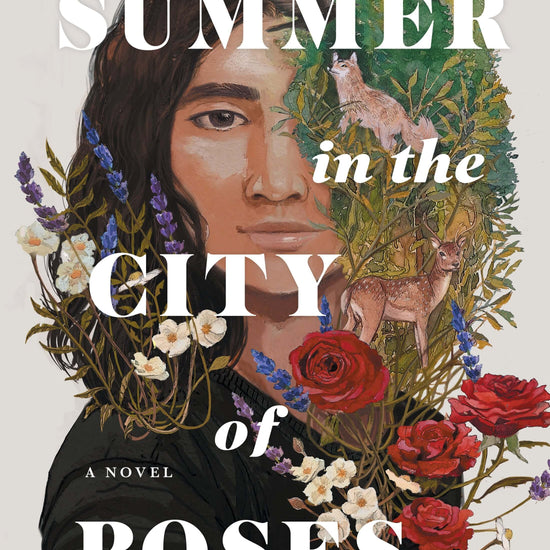 This image features the cover of "Summer in the City of Roses" by Michelle Ruiz Keil. 